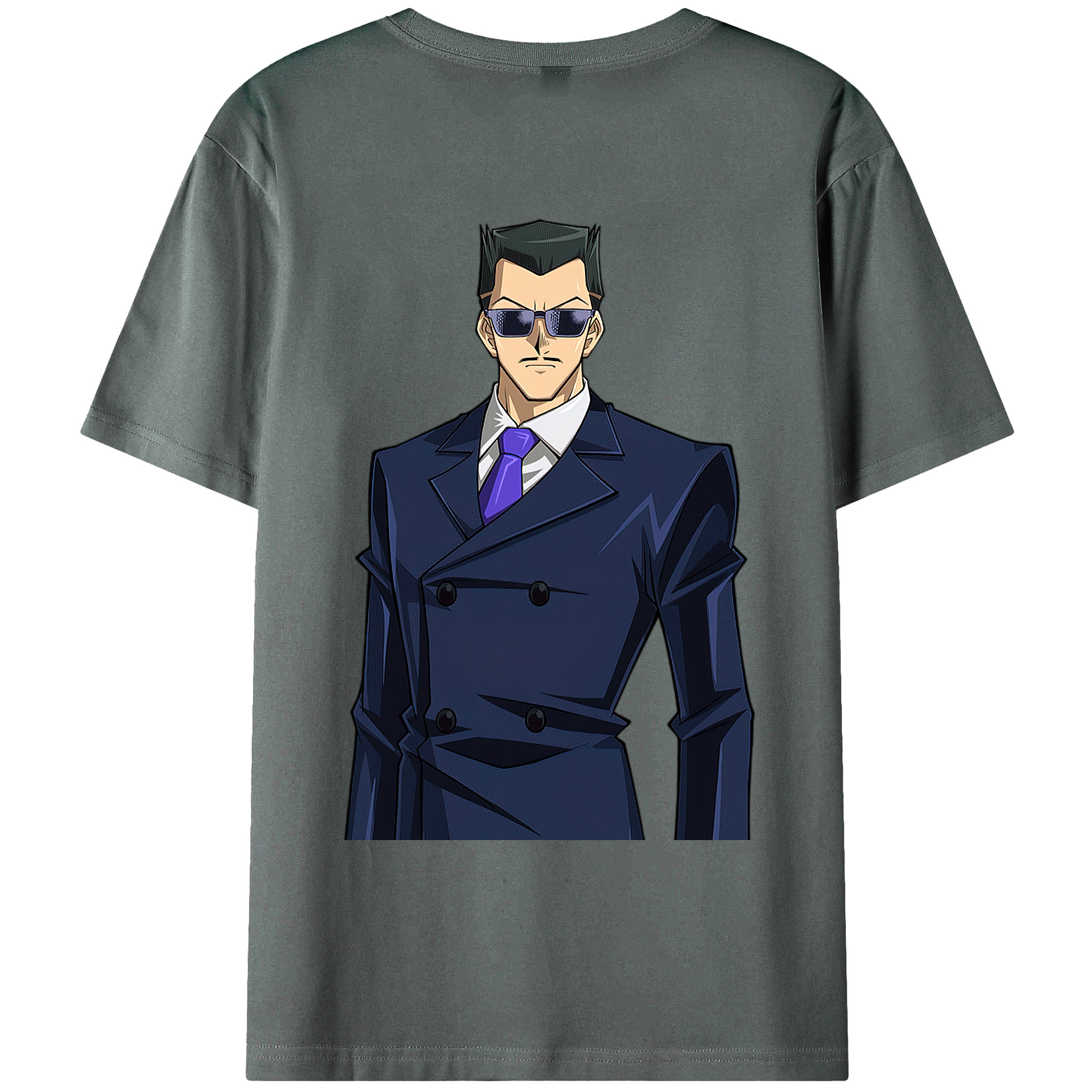 （画像用） 遊☆戯☆王 Yu-Gi-Oh! 綿100％ メンズ半袖Tシャツ（バックプリント） 通気性